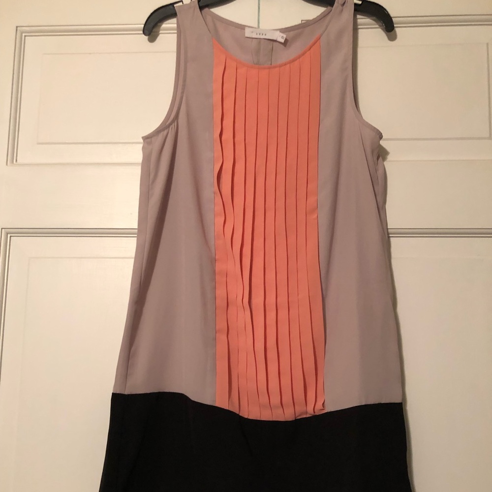 Nordstrom Lush peach color block dress